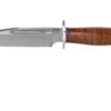 Bark River Teddy A2 Stacked Leather, Double Quillion Cuchillo De Exterior