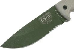 ESEE Model 5 Serrated OD-green Blade 5S-OD Con Funda Kydex + Clip De Cinturón -Cuchillos Tienda de ventas EE ESEE 5S OD 03 esee knives v201901