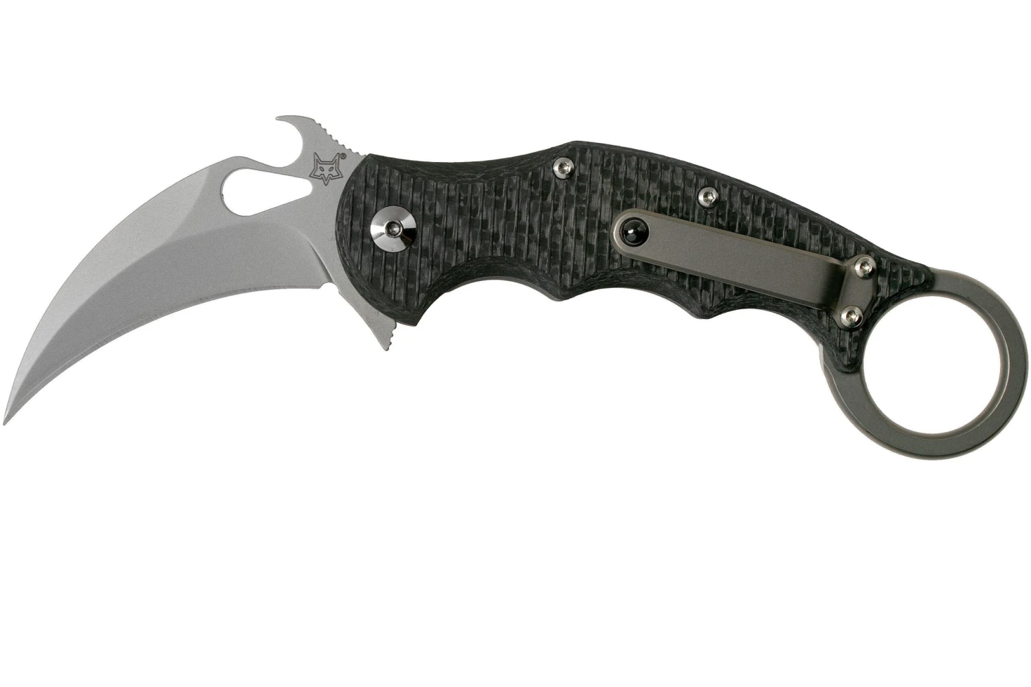 Fox Karambit Titanium Framelock Bead Blasted FX-599TiCS, Cuchillo Karambit 3 Fox Karambit Titanium Framelock Bead Blasted FX-599TiCS, Cuchillo Karambit
