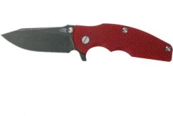 Rick Hinderer Jurassic Slicer Battle Black, Red G10 CPM 20CV Navaja