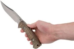 Rick Hinderer Ranch Bowie Natural Canvas Micarta, Stonewashed, Cuchillo Bowie -Cuchillos Tienda de ventas HRK TRB SW NM 06 rick hinderer knives