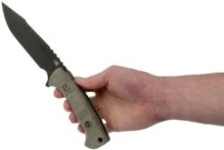 Rick Hinderer Ranch Harpoon Spanto Battle Black Green Micarta Cuchillo De Supervivencia -Cuchillos Tienda de ventas HRK TRH SPSWBK GM 06 rick hinderer knives