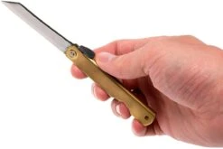 Higonokami Navaja 7 Cm HIGO09, Blue Paper Steel, Latón -Cuchillos Tienda de ventas KT HIGO09 07 higonokami kt higo09 07