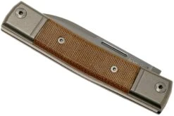 Lionsteel BestMan BM2 CVN Natural Canvas Micarta Navaja Slipjoint -Cuchillos Tienda de ventas LI BM2 CVN 04 lionsteel