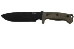 LionSteel M7B CVG Black, Green Canvas Micarta Cuchillo Fijo, Molletta Design