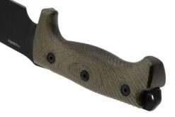 LionSteel M7B CVG Black, Green Canvas Micarta Cuchillo Fijo, Molletta Design -Cuchillos Tienda de ventas LI M7B CVG 04 lionsteel