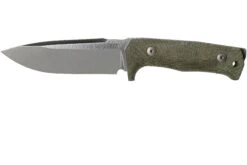 LionSteel T5-CVG Green Canvas Micarta Satin Cuchillo Fijo