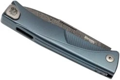 LionSteel Thrill TL-D-BL Damascus, Blue Titanium Integral Slipjoint Navaja -Cuchillos Tienda de ventas LI TL D BL 04 lionsteel