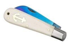 Otter Anchor Knife 173 KN M.L Large Blue Carbon, Bone, Brass Anchor, Navaja -Cuchillos Tienda de ventas OR173KNML 04 otter
