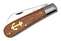 Otter Anchor Knife 173 Large Carbon, Sapeli, Brass Anchor, Navaja -Cuchillos Tienda de ventas OR173 04 otter