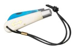 Otter Anchor Knife SET 173 KN Large Blued Carbon, Bone, Brass Anchor, Leather Strap Navaja -Cuchillos Tienda de ventas ORSET173KN 07 otter