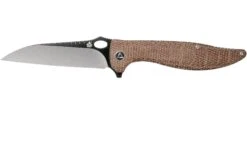 QSP Knife Locust QS117-A Brown Flax Micarta Navaja