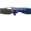 Rike Mini Hummingbird Navaja Damascus, Azul -Cuchillos Tienda de ventas RKMINI BL 01 rike knives mini hummingbird rkmini bl 01