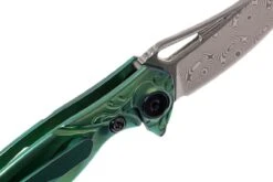 Rike Mini Hummingbird Navaja Damascus, Verde -Cuchillos Tienda de ventas RKMINI GR 06 rike knives mini hummingbird rkmini gr 06
