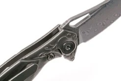 Rike Mini Hummingbird Navaja Damascus, Stonewashed -Cuchillos Tienda de ventas RKMINI SW 06 rike knives mini hummingbird rkmini sw 06