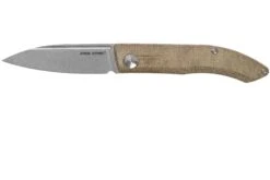 Real Steel Stella Green Canvas Micarta 7057 Knivesandtools Exclusive Navaja, Diseño Poltergeist