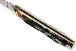 Rough Ryder Doctors Knife Cinnamon Stag RR2158 Damascus Navaja Slipjoint -Cuchillos Tienda de ventas RY2158 05 rough ryder