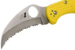 Spyderco Tasman Salt 2 C106SYL2 Navaja, Amarillo -Cuchillos Tienda de ventas SPC106SYL2 03 spyderco spc106syl2 03