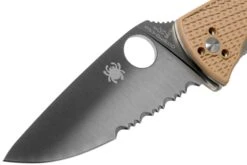Spyderco Tenacious Lightweight Tan C122PSTN FRN Navaja Parcialmente Dentada -Cuchillos Tienda de ventas SPC122PSTN 03 spyderco