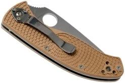 Spyderco Tenacious Lightweight Tan C122PSTN FRN Navaja Parcialmente Dentada -Cuchillos Tienda de ventas SPC122PSTN 04 spyderco
