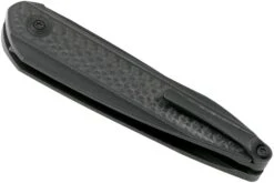 WE Knife Black Void Opus 2010V-1, V Grind, Twill Navaja Fibra De Carbono, Diseño Justin Lundquist -Cuchillos Tienda de ventas WK2010V 1 04 we knife